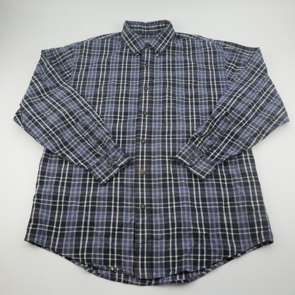 Eddie Bauer Shirt Mens Medium Plaid Button Down Long Sleeve Casual Preppy - Picture 1 of 12